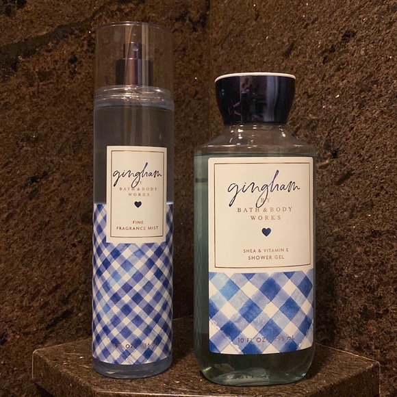 🔹2-pc Set “Gingham” BBW Collection, Fragrance Mist & Shower Gel, Gift Wrap, NWT - Picture 7 of 8